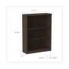 Alera Valencia Series Bookcase, Three-Shelf, 31 3/4w x 14d x 39 3/8h, Espresso2