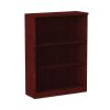 Alera Valencia Series Bookcase, Three-Shelf, 31 3/4w x 14d x 39 3/8h, Mahogany1