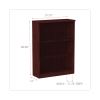 Alera Valencia Series Bookcase, Three-Shelf, 31 3/4w x 14d x 39 3/8h, Mahogany2