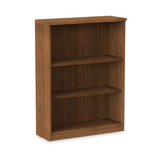 Alera Valencia Series Bookcase, Three-Shelf, 31 3/4w x 14d x 39 3/8h, Mod Walnut1