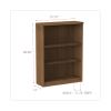 Alera Valencia Series Bookcase, Three-Shelf, 31.75w x 14d x 39.38h, Modern Walnut2