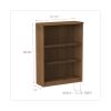 Alera Valencia Series Bookcase, Three-Shelf, 31 3/4w x 14d x 39 3/8h, Mod Walnut2