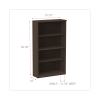 Alera Valencia Series Bookcase, Four-Shelf, 31.75w x 14d x 54.88h, Espresso2
