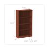 Alera Valencia Series Bookcase, Four-Shelf, 31 3/4w x 14d x 54 7/8h, Medium Cherry2