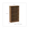Alera Valencia Series Bookcase, Four-Shelf, 31.75w x 14d x 54.88h, Modern Walnut2