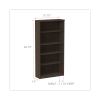 Alera Valencia Series Bookcase, Five-Shelf, 31.75w x 14d x 64.75h, Espresso2