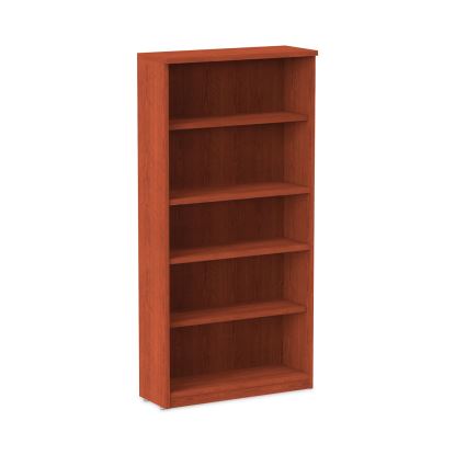 Alera Valencia Series Bookcase, Five-Shelf, 31.75w x 14d x 64.75h, Medium Cherry1