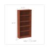 Alera Valencia Series Bookcase, Five-Shelf, 31 3/4w x 14d x 64 3/4h, Medium Cherry2