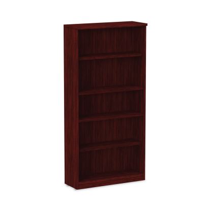 Alera Valencia Series Bookcase, Five-Shelf, 31.75w x 14d x 64.75h, Mahogany1