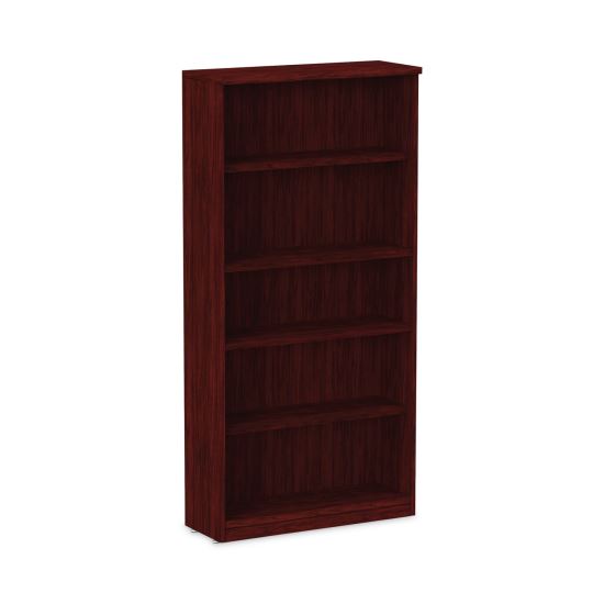 Alera Valencia Series Bookcase, Five-Shelf, 31 3/4w x 14d x 64 3/4h, Mahogany1