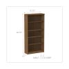 Alera Valencia Series Bookcase, Five-Shelf, 31.75w x 14d x 64.75h, Modern Walnut2