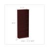 Alera Valencia Series Bookcase, Six-Shelf, 31.75w x 14d x 80.25h, Mahogany2