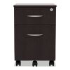 Alera Valencia Series Mobile Pedestal, Left or Right, 2-Drawers: Box/File, Legal/Letter, Espresso, 15.88" x 19.13" x 22.88"2