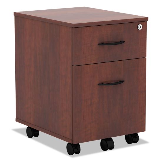 Alera Valencia Series Mobile Pedestal, Left/Right, 2-Drawers: Box/File, Legal/Letter, Medium Cherry, 15.88" x 19.13" x 22.88"1