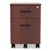 Alera Valencia Series Mobile Pedestal, Left/Right, 2-Drawers: Box/File, Legal/Letter, Medium Cherry, 15.88" x 19.13" x 22.88"2