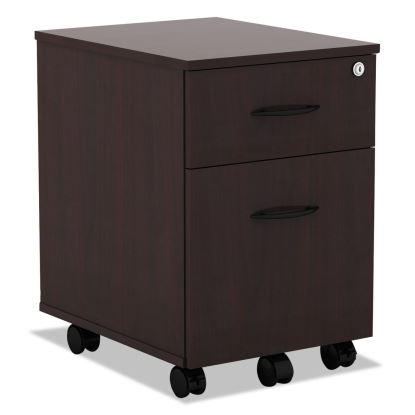 Alera Valencia Series Mobile Pedestal, Left or Right, 2-Drawers: Box/File, Legal/Letter, Mahogany, 15.88" x 19.13" x 22.88"1