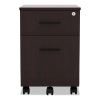 Alera Valencia Series Mobile Pedestal, Left or Right, 2-Drawers: Box/File, Legal/Letter, Mahogany, 15.88" x 19.13" x 22.88"2