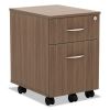 Alera Valencia Series Mobile Pedestal, Left/Right, 2-Drawers: Box/File, Legal/Letter, Modern Walnut, 15.88" x 19.13" x 22.88"1