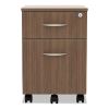 Alera Valencia Series Mobile Pedestal, Left/Right, 2-Drawers: Box/File, Legal/Letter, Modern Walnut, 15.88" x 19.13" x 22.88"2