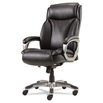 Alera Veon Series Executive High-Back Bonded Leather Chair, Supports Up to 275 lb, Black Seat/Back, Graphite Base1