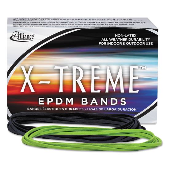 X-Treme Rubber Bands, Size 117B, 0.08" Gauge, Lime Green, 1 lb Box, 200/Box1