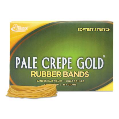 Pale Crepe Gold Rubber Bands, Size 19, 0.04" Gauge, Golden Crepe, 1 lb Box, 1,890/Box1