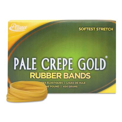 Pale Crepe Gold Rubber Bands, Size 33, 0.04" Gauge, Golden Crepe, 1 lb Box, 970/Box1