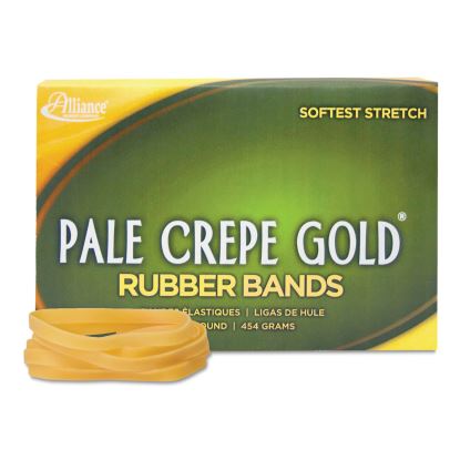 Pale Crepe Gold Rubber Bands, Size 64, 0.04" Gauge, Golden Crepe, 1 lb Box, 490/Box1