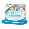 Antimicrobial Non-Latex Rubber Bands, Size 117B, 0.06" Gauge, Cyan Blue, 4 oz Box, 62/Box2