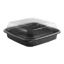 Culinary Squares 2-Piece Microwavable Container, 36 oz, 8.46 x 8.46 x 2.91, Clear/Black, 150/Carton1