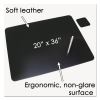 Leather Desk Pad with Coaster, 20 x 36, Black2