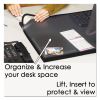 Lift-Top Pad Desktop Organizer with Clear Overlay, 31 x 20, Black2