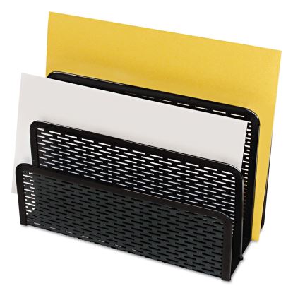 Urban Collection Punched Metal Letter Sorter, 3 Sections, DL to A6 Size Files, 6.5" x 3.25" x 5.5", Black1