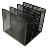 Urban Collection Punched Metal File Sorter, 3 Sections, Letter Size Files, 8" x 8" x 7.25", Black2