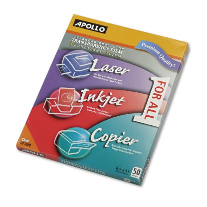 Color Laser/Inkjet Transparency Film, 8.5 x 11, 50/Box1