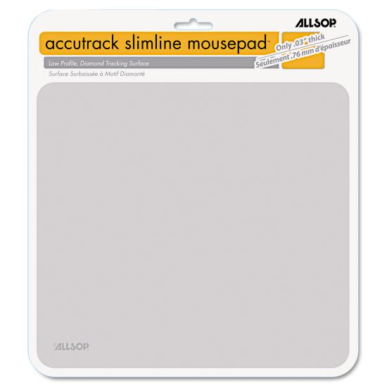 Accutrack Slimline Mouse Pad, 8.75 x 8, Silver1