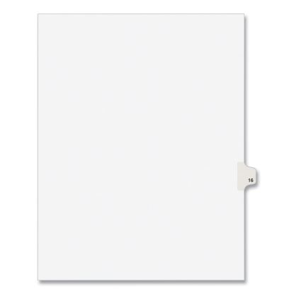 Preprinted Legal Exhibit Side Tab Index Dividers, Avery Style, 10-Tab, 16, 11 x 8.5, White, 25/Pack, (1016)1