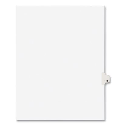 Preprinted Legal Exhibit Side Tab Index Dividers, Avery Style, 10-Tab, 17, 11 x 8.5, White, 25/Pack, (1017)1