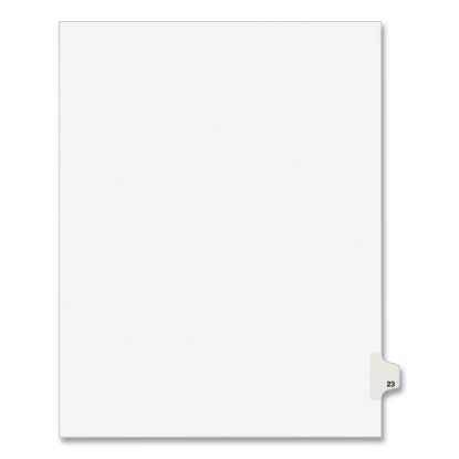 Preprinted Legal Exhibit Side Tab Index Dividers, Avery Style, 10-Tab, 23, 11 x 8.5, White, 25/Pack, (1023)1