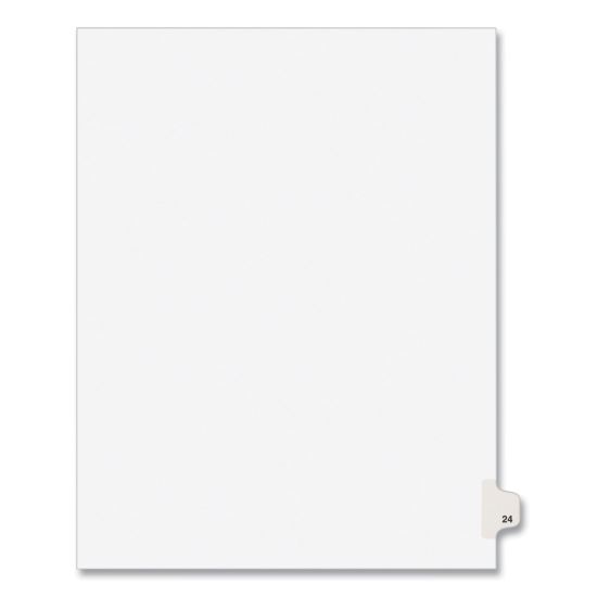 Preprinted Legal Exhibit Side Tab Index Dividers, Avery Style, 10-Tab, 24, 11 x 8.5, White, 25/Pack, (1024)1