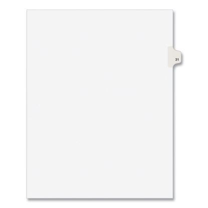 Preprinted Legal Exhibit Side Tab Index Dividers, Avery Style, 10-Tab, 31, 11 x 8.5, White, 25/Pack, (1031)1