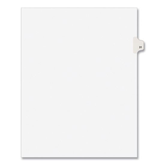 Preprinted Legal Exhibit Side Tab Index Dividers, Avery Style, 10-Tab, 31, 11 x 8.5, White, 25/Pack, (1031)1