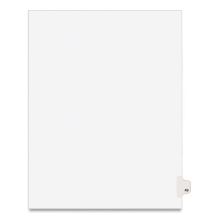 Preprinted Legal Exhibit Side Tab Index Dividers, Avery Style, 10-Tab, 49, 11 x 8.5, White, 25/Pack, (1049)1