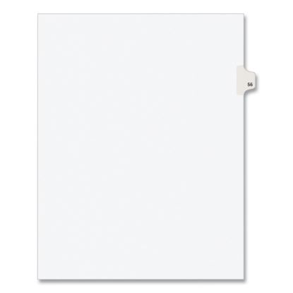 Preprinted Legal Exhibit Side Tab Index Dividers, Avery Style, 10-Tab, 56, 11 x 8.5, White, 25/Pack, (1056)1