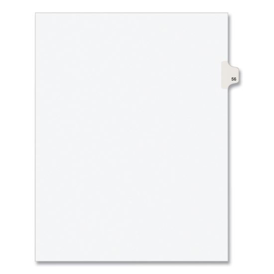 Preprinted Legal Exhibit Side Tab Index Dividers, Avery Style, 10-Tab, 56, 11 x 8.5, White, 25/Pack, (1056)1