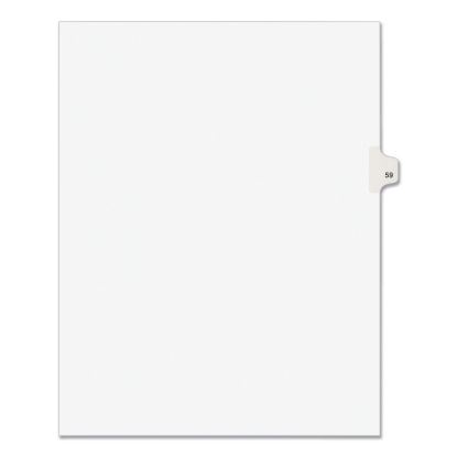 Preprinted Legal Exhibit Side Tab Index Dividers, Avery Style, 10-Tab, 59, 11 x 8.5, White, 25/Pack, (1059)1
