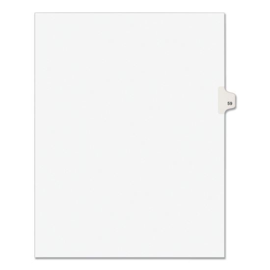 Preprinted Legal Exhibit Side Tab Index Dividers, Avery Style, 10-Tab, 59, 11 x 8.5, White, 25/Pack, (1059)1