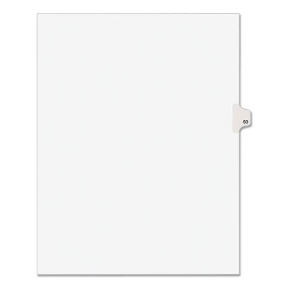 Preprinted Legal Exhibit Side Tab Index Dividers, Avery Style, 10-Tab, 60, 11 x 8.5, White, 25/Pack, (1060)1