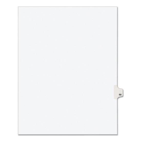 Preprinted Legal Exhibit Side Tab Index Dividers, Avery Style, 10-Tab, 68, 11 x 8.5, White, 25/Pack, (1068)1