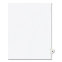 Preprinted Legal Exhibit Side Tab Index Dividers, Avery Style, 10-Tab, 73, 11 x 8.5, White, 25/Pack, (1073)1